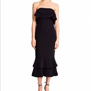 Cinq a Sept Enza Strapless Ruffle Dress